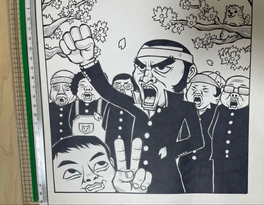 ◯週末特価●イラスト原画③●桜咲く●