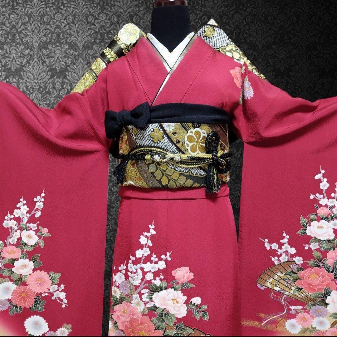 最終価格☆振袖フルセット(7点)・成人式・古典柄・金彩加工・やまと誂製・胴裏正絹