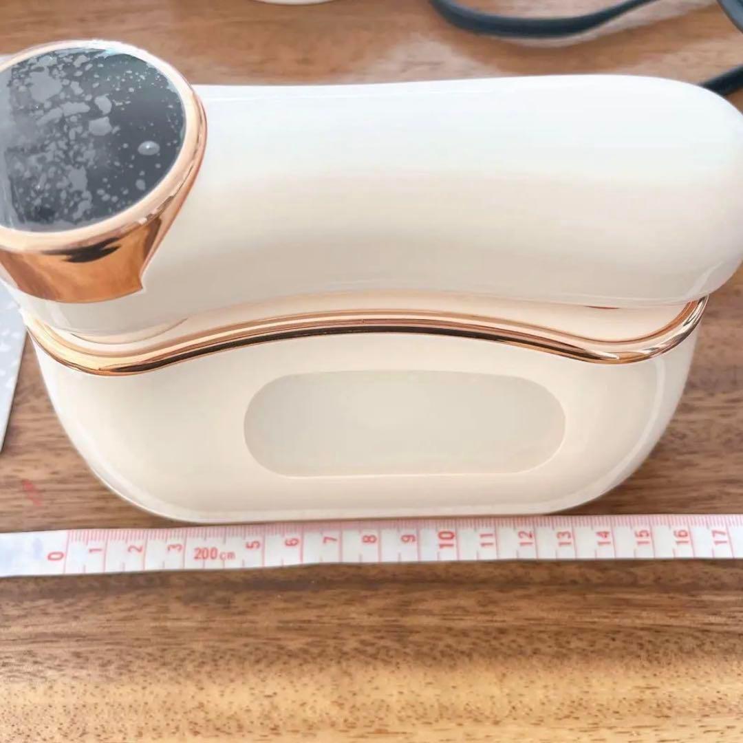 早い者勝ち❣️ 折り畳み式スチームアイロン ホワイト×ピンクゴールド コンパクト