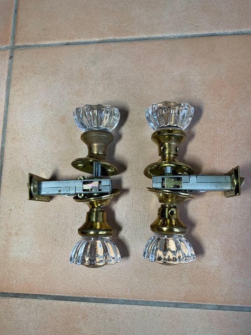 ガラス　ドアノブ　アンティーク