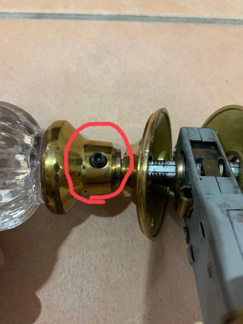 ガラス　ドアノブ　アンティーク