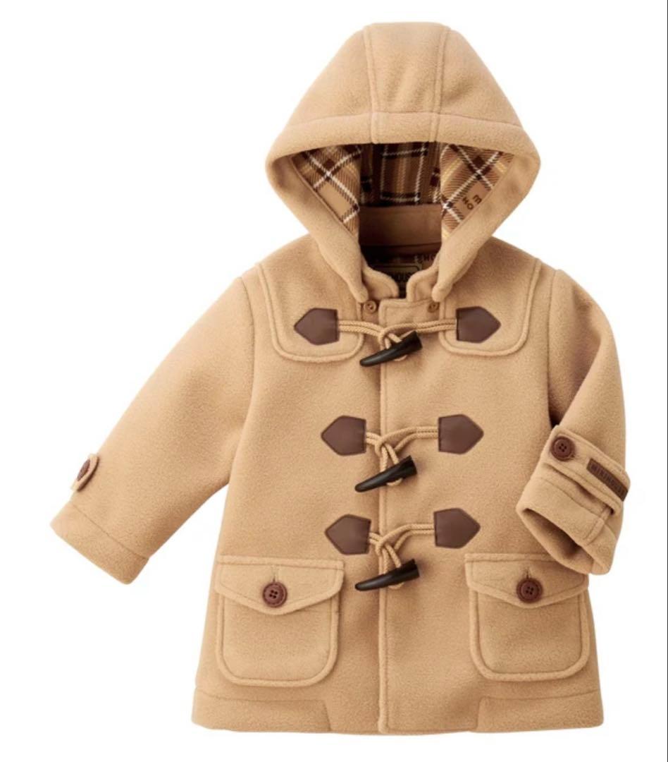 【4回着用】ミキハウス　ダッフルコート90