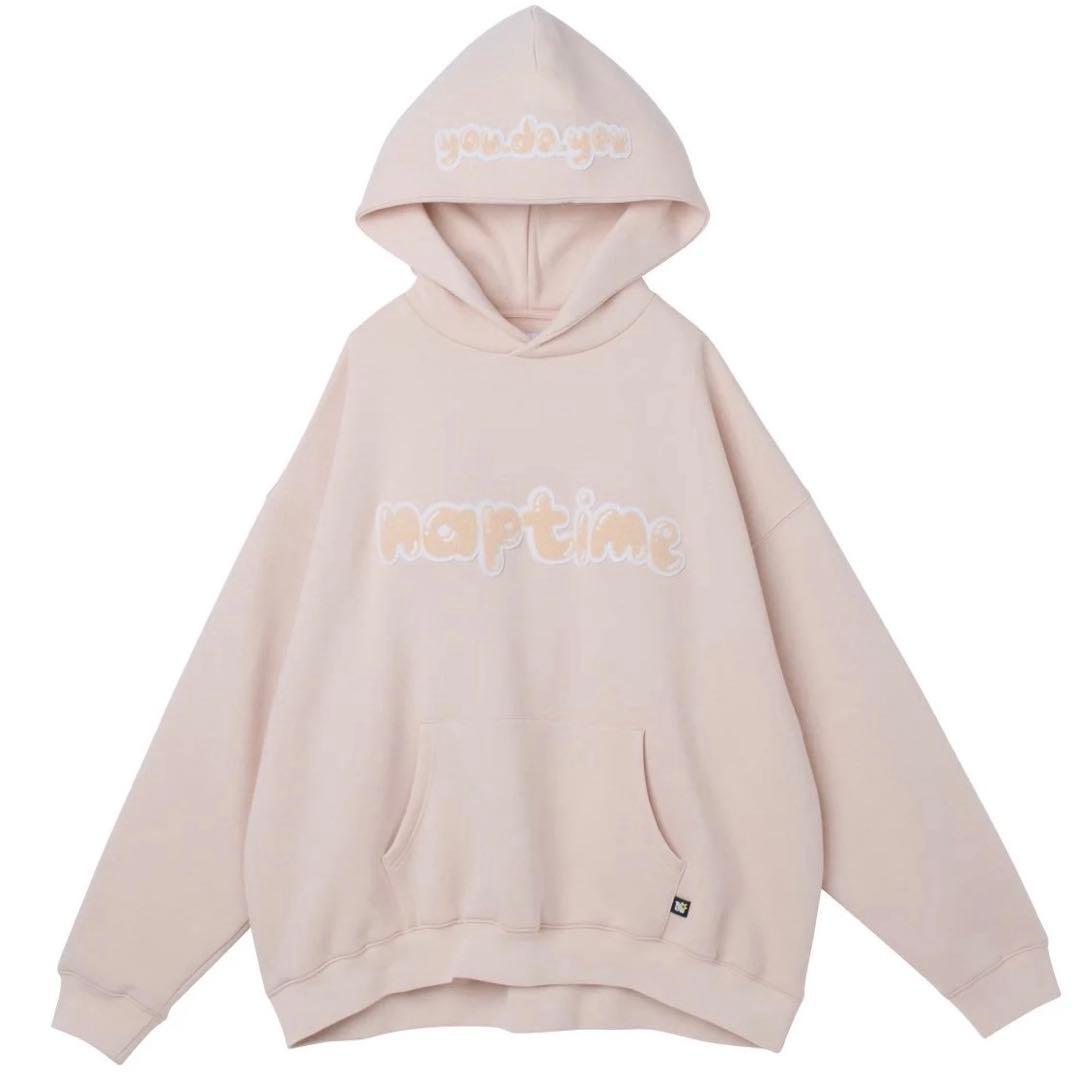 Nissy naptime ワッペンPARKA-PINK ワッペンパーカー