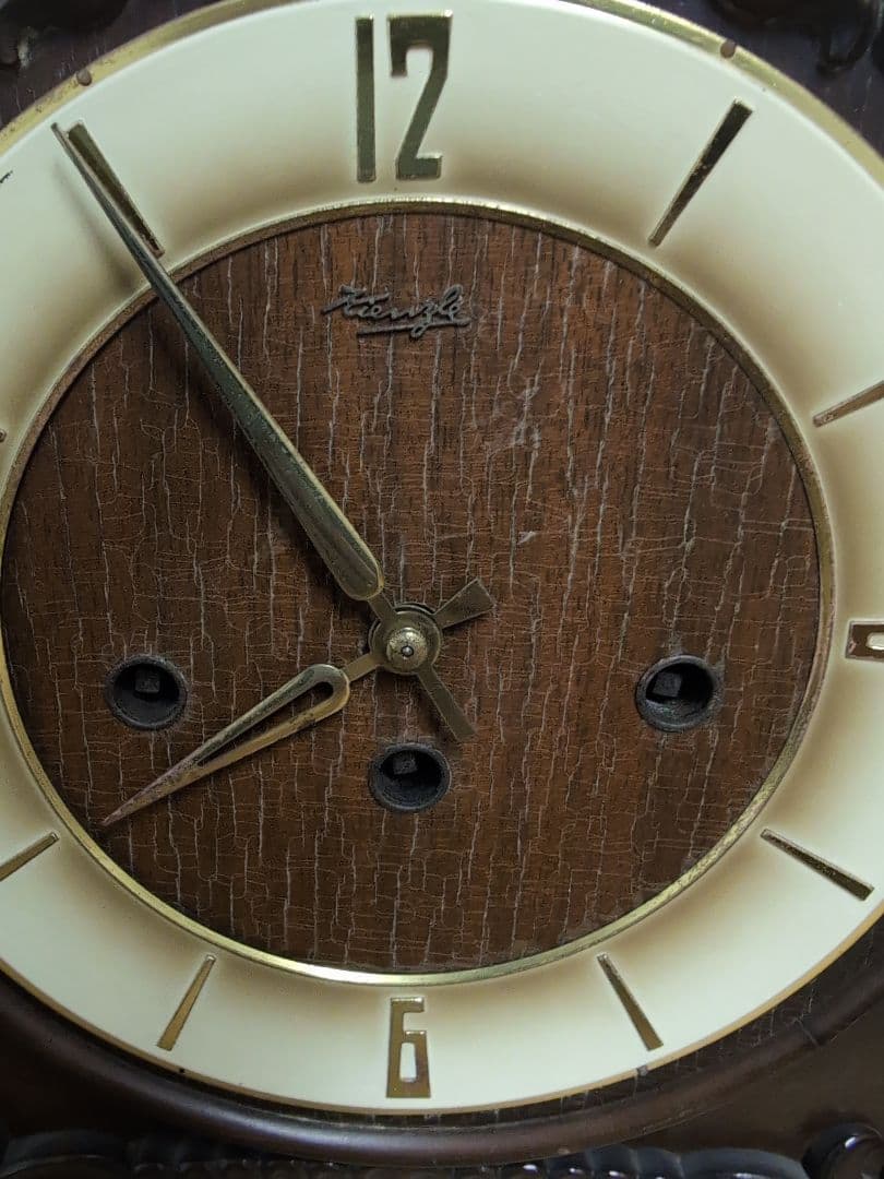 cocoドイツ Kienzle キンツレー 置時計 三打式 木製 昭和37