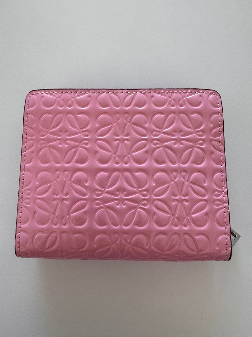 【LOEWE】★ロエベ★ピンクレザー★二つ折り財布 保存袋付き