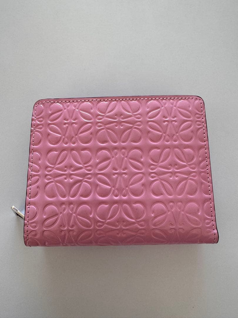 【LOEWE】★ロエベ★ピンクレザー★二つ折り財布 保存袋付き
