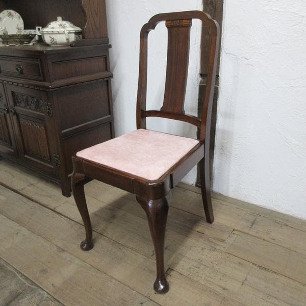 イギリス アンティーク 家具 ダイニングチェア 猫脚 椅子 英国 4766d