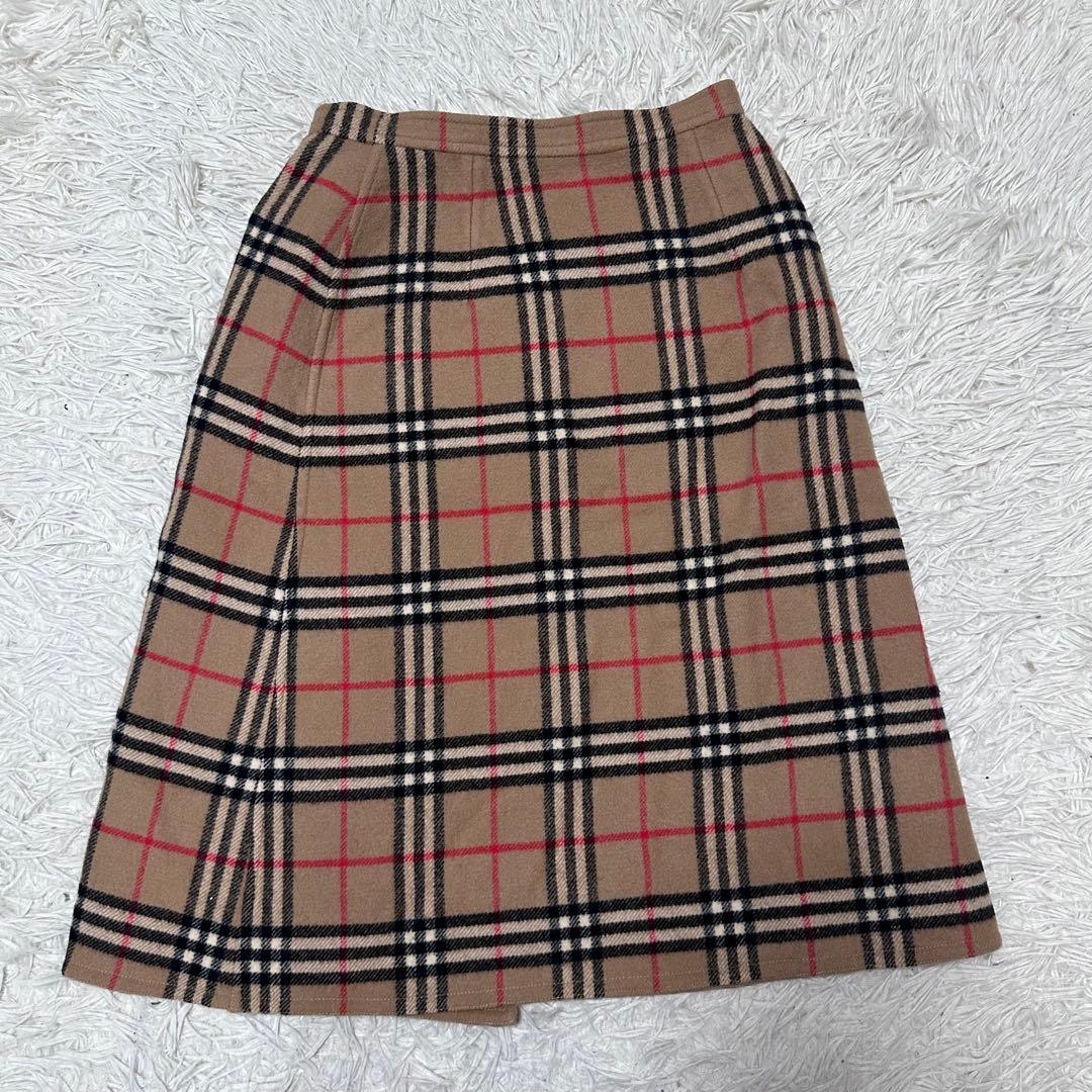 Burberrys リバーシブル 巻きスカート ノバチェック M ウール100%