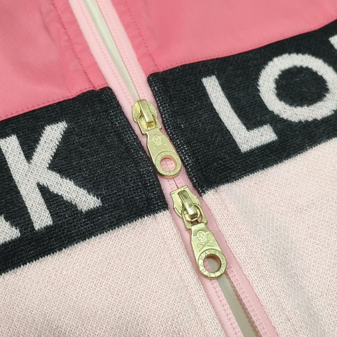 マークアンドロナ　ジップジャケット　素材切り替え　ニット　ロゴ　裏地　サイズ36