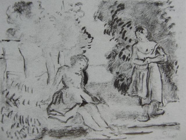 ピサロ、Two Peasant Women by Stream