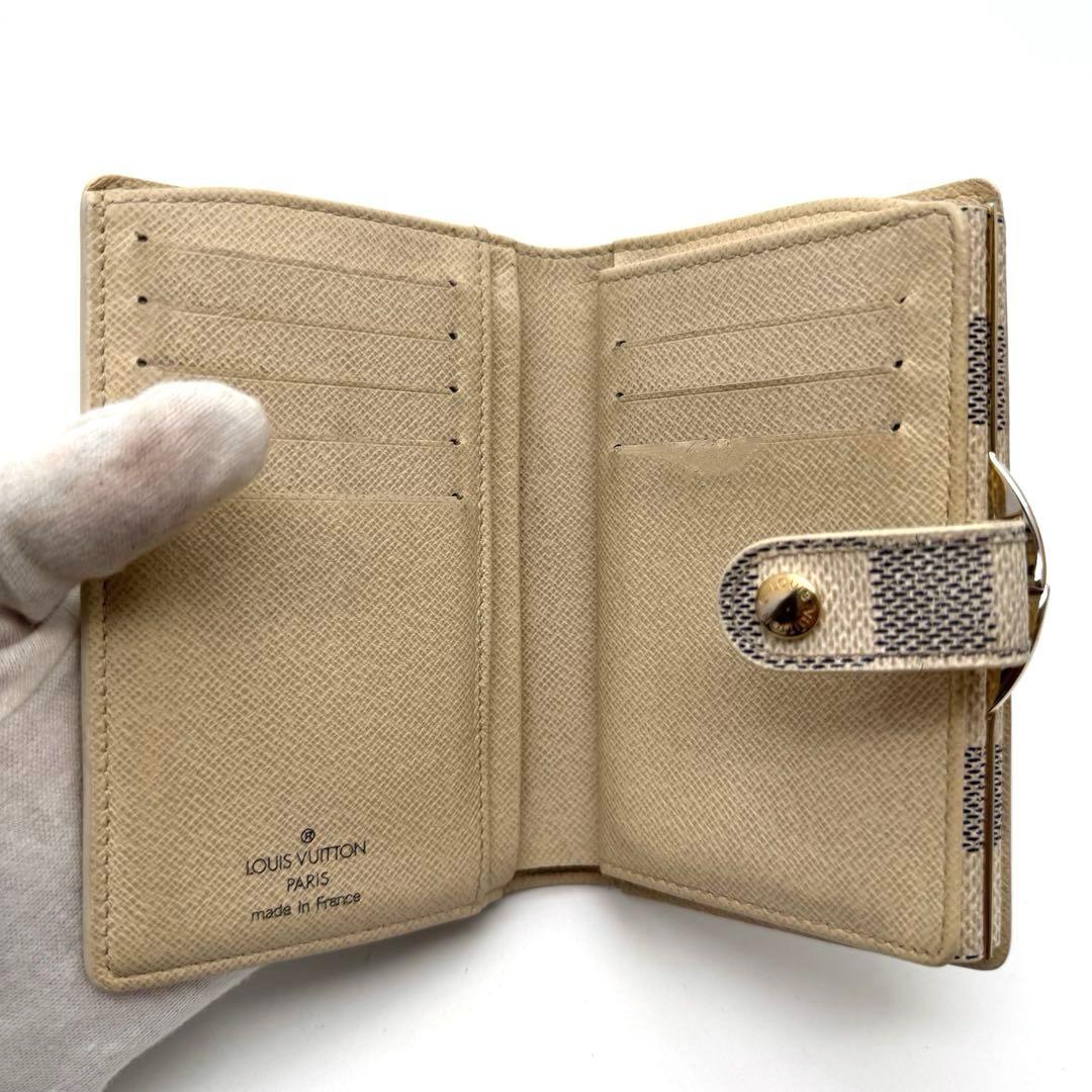 【新型】ルイヴィトン　ダミエ　アズール　ヴィエノワ　コンパクト　二つ折り財布