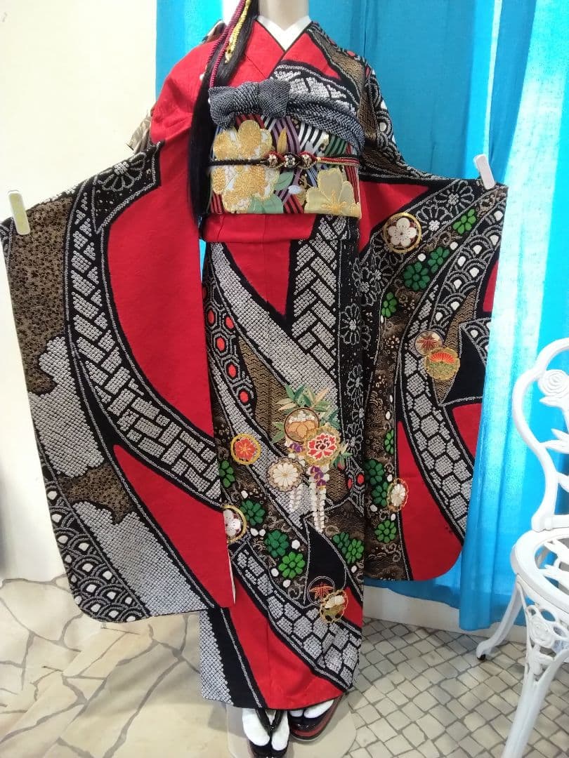 【専用】振袖正絹絞り、成人式、襦袢