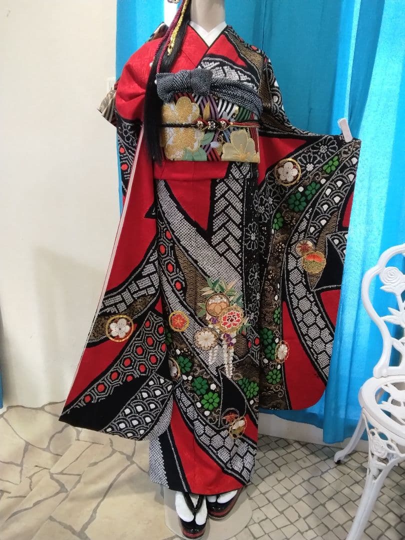 【専用】振袖正絹絞り、成人式、襦袢