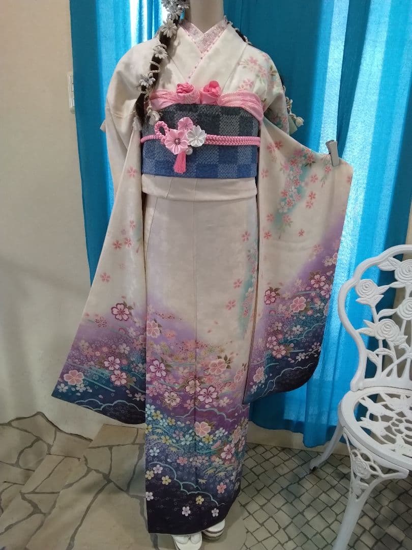 振袖フルセット、正絹振袖成人式、半襟重ね衿、帯揚げ帯締め、袋帯、襦袢、ガード加工