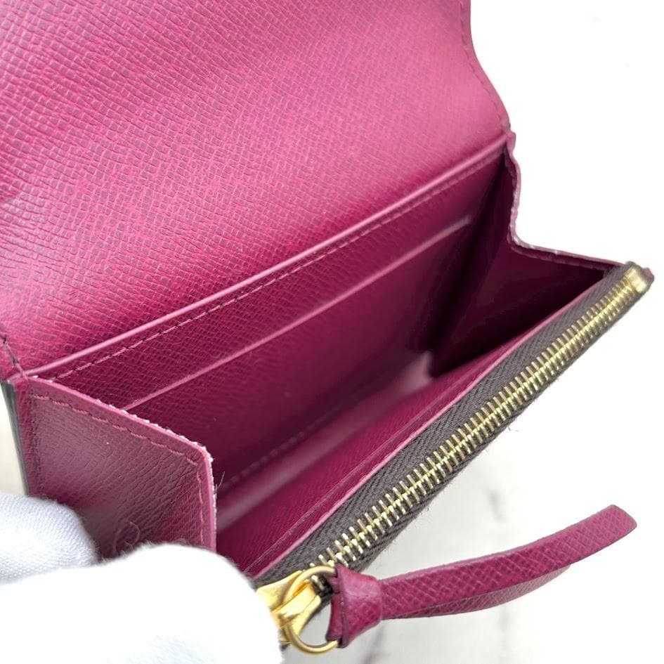 【極美品・現行モデル】ルイヴィトン　モノグラム　ポルトモネロザリ　フューシャ