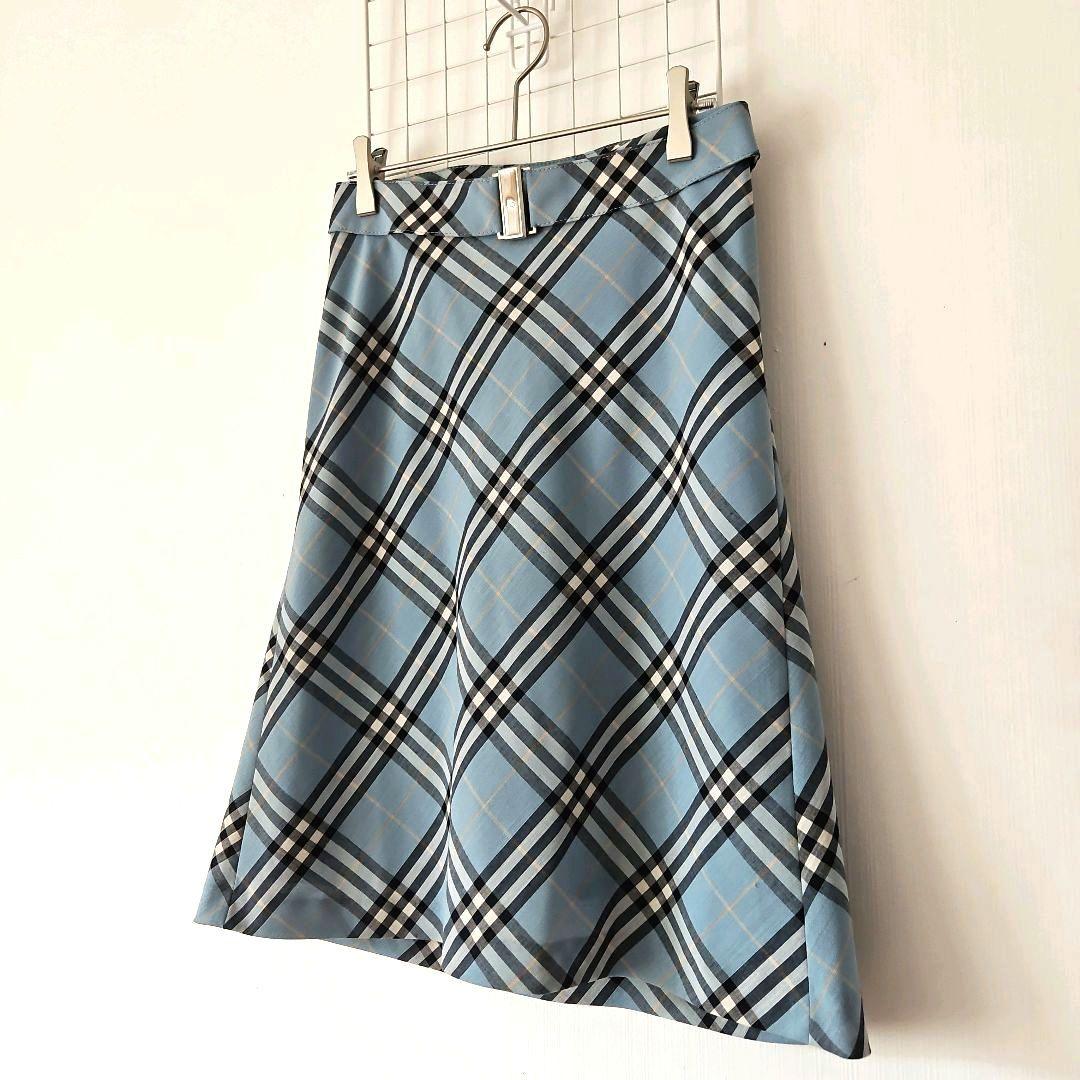 BURBERRY BLUE LABEL ノバチェック スカート 水色 38