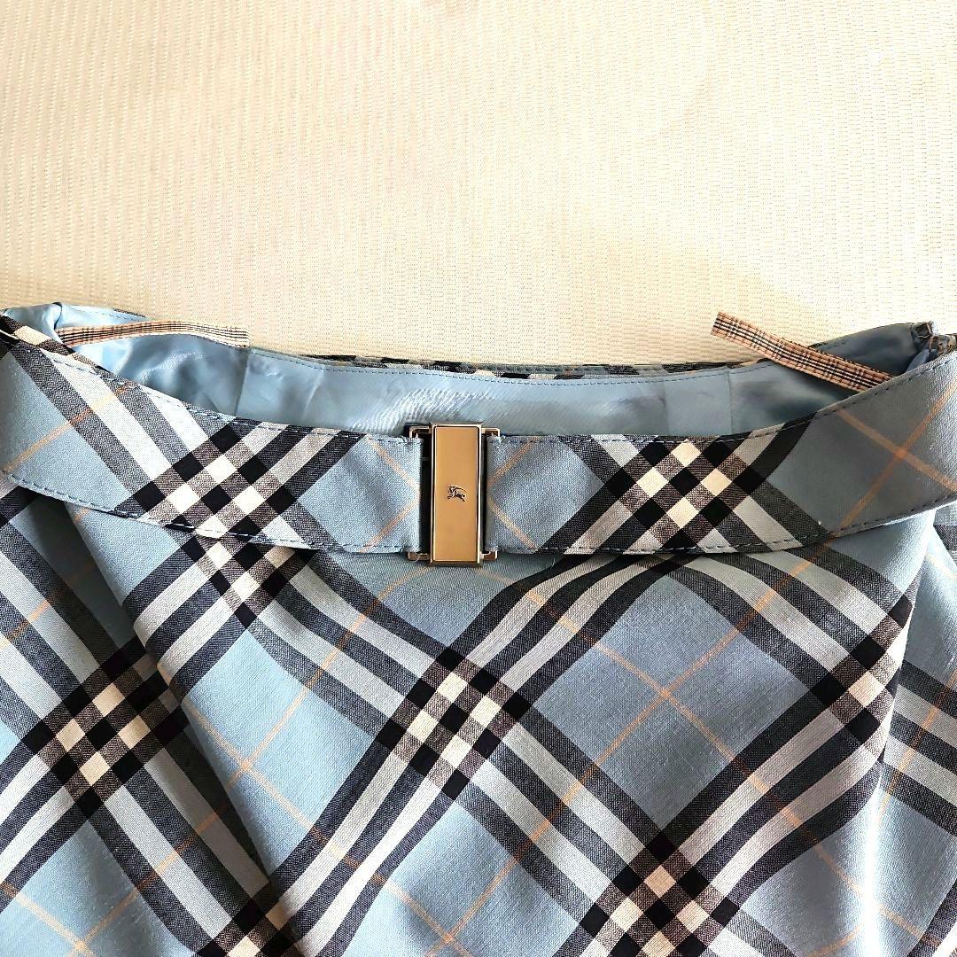 BURBERRY BLUE LABEL ノバチェック スカート 水色 38