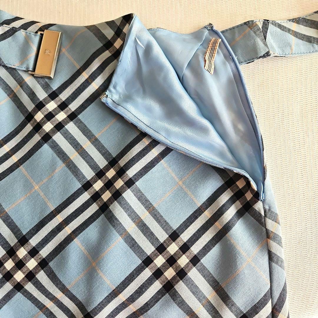 BURBERRY BLUE LABEL ノバチェック スカート 水色 38