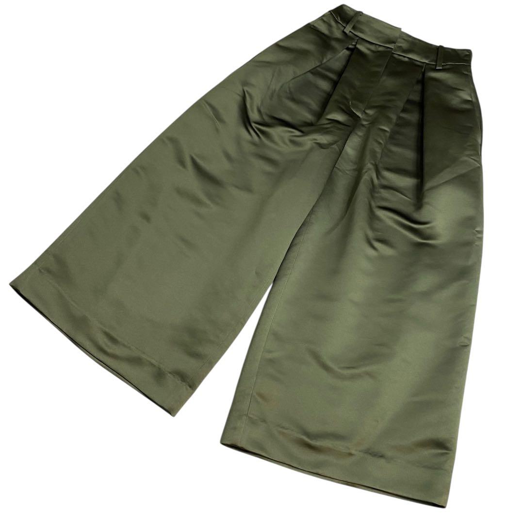 新品未使用HEVE ヘイブ サテンガウチョパンツ ワイドパンツ