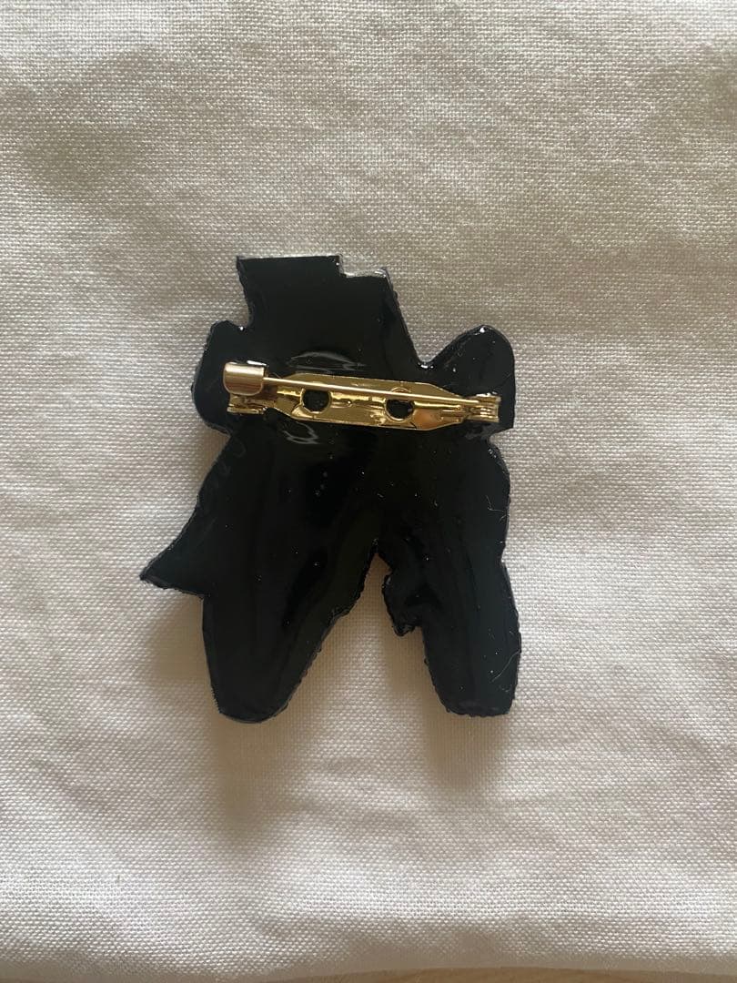 【kaesa】オートクチュール刺繍　トゥシューズ・四つ葉シルバーブローチ