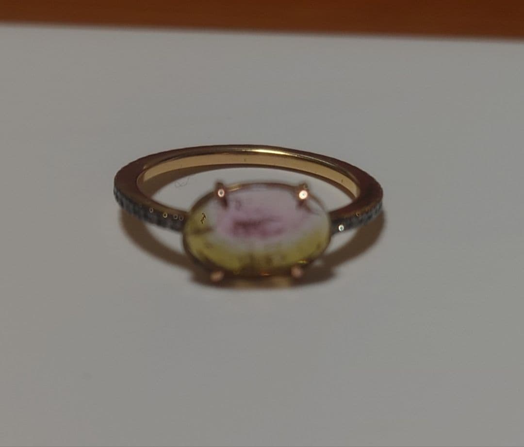 アルティーダウード　ウォーターメロントルマリン　パフェダイヤモンド9号