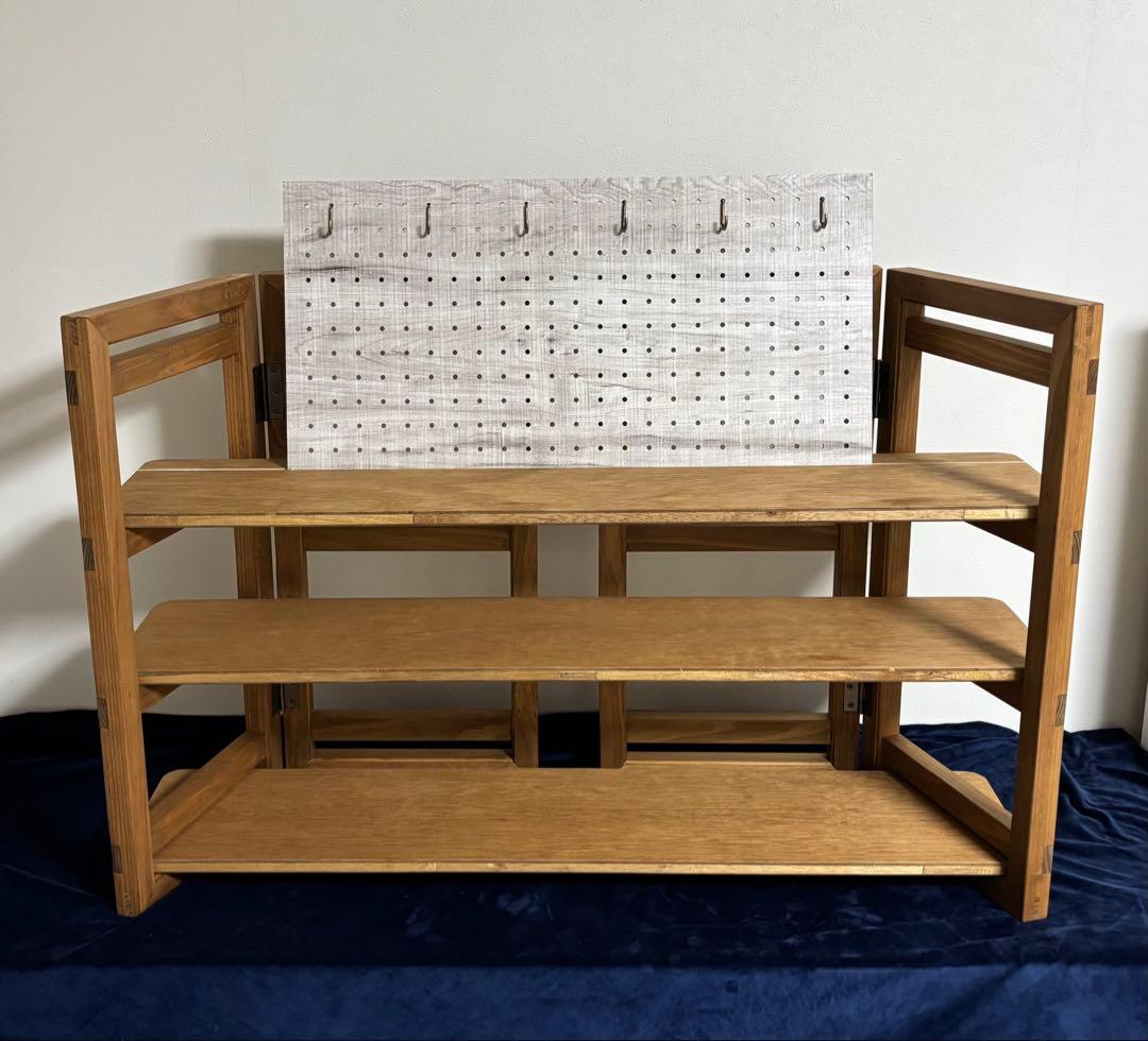 木製折りたたみ棚　　　飾り棚　マルシェ什器