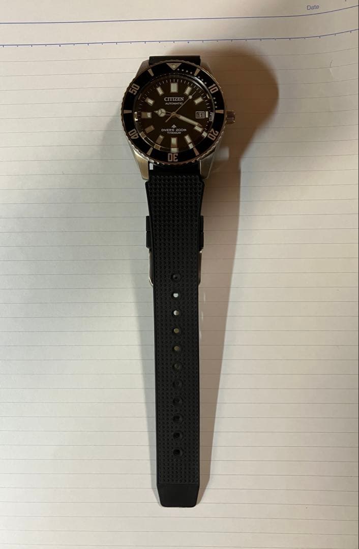 CITIZEN ダイバーズウォッチ NB6021-17E黒 ラバーベルト