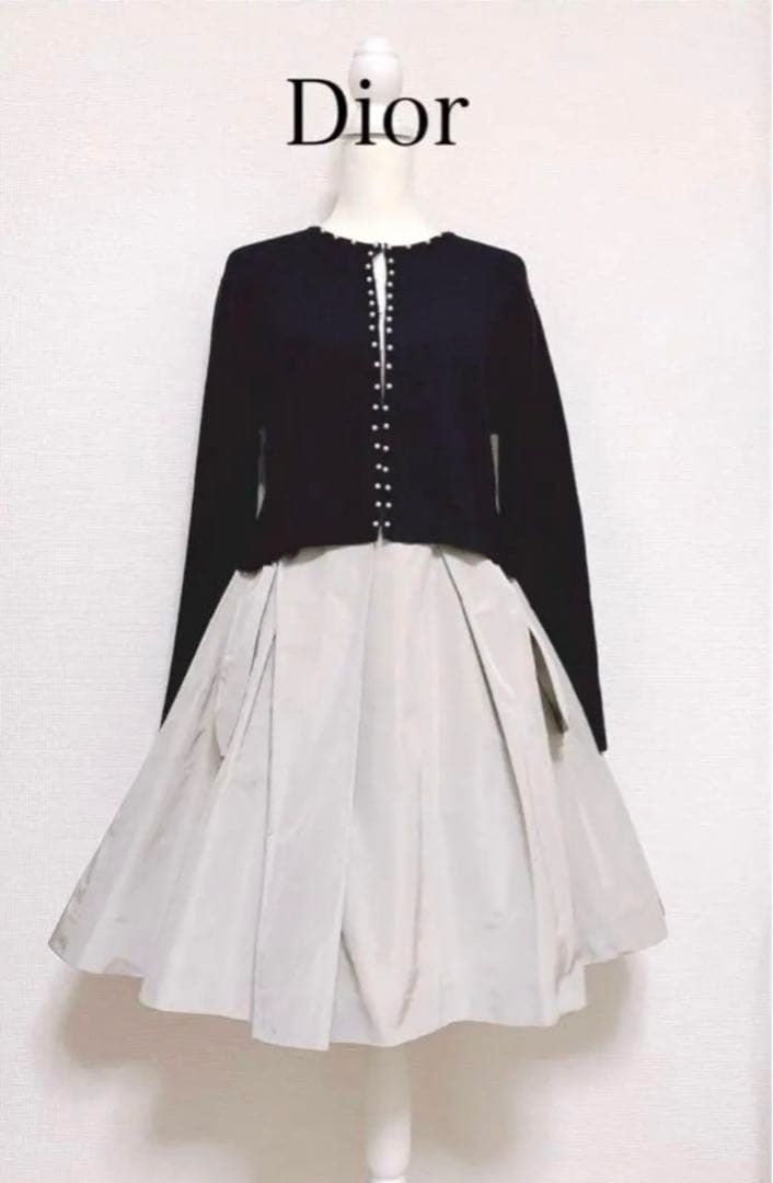 最高級　希少アーカイブ❤︎ Dior ❤︎伊製 シルク タフタスカート　美シルエット