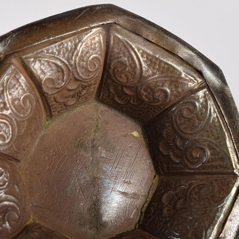 中国　唐物　人物刻　銀酒杯　爵　重さ約68ｇ　V　R8504