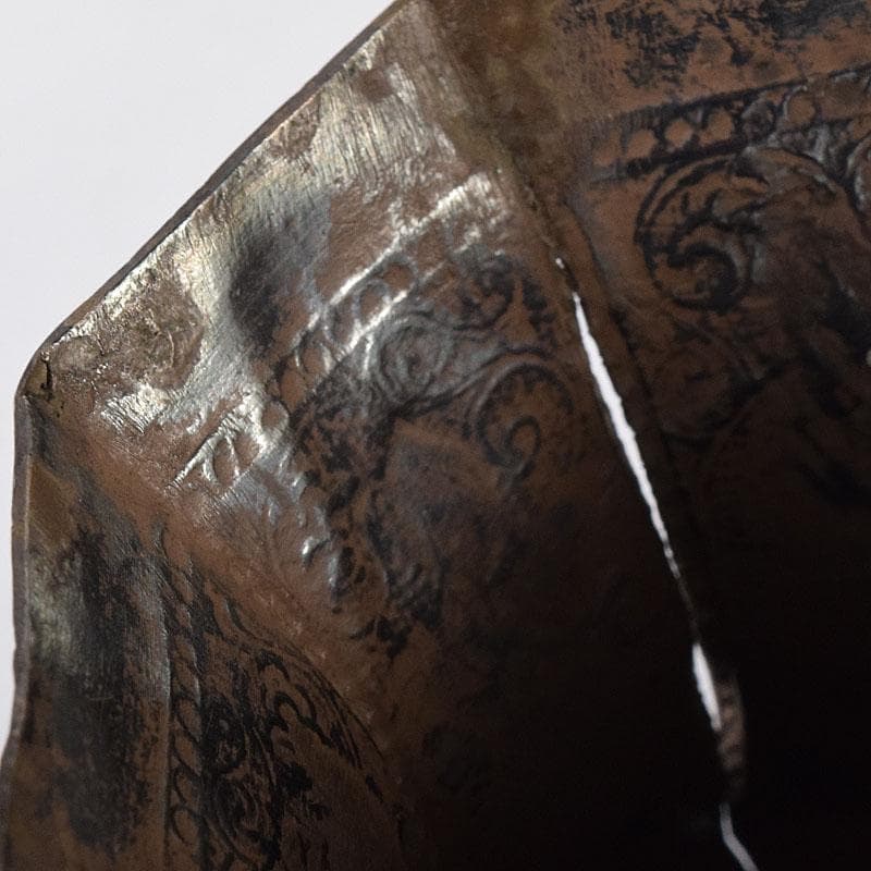 中国　唐物　人物刻　銀酒杯　爵　重さ約68ｇ　V　R8504