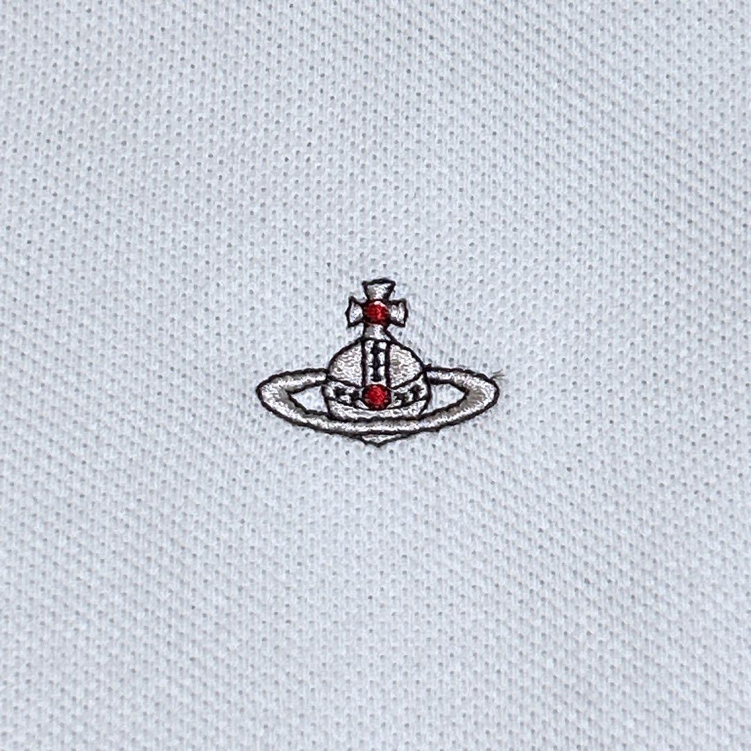 美品✨ヴィヴィアンウエストウッド　オーブ刺繍　ポロシャツ　ホワイト　2