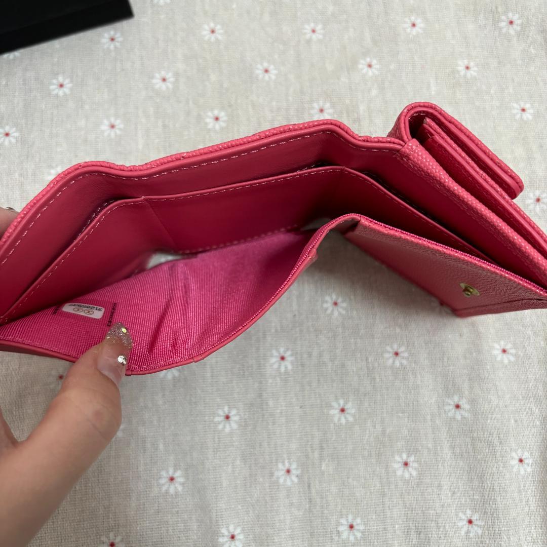 CHANEL三つ折り財布 ピンク