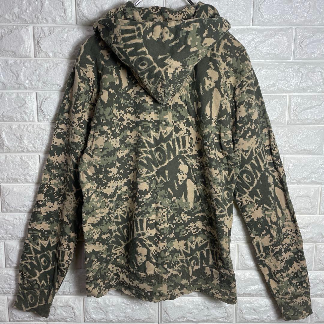 【美品】HYSTERIC GLAMOUR ジップアップパーカー迷彩柄 メンズM