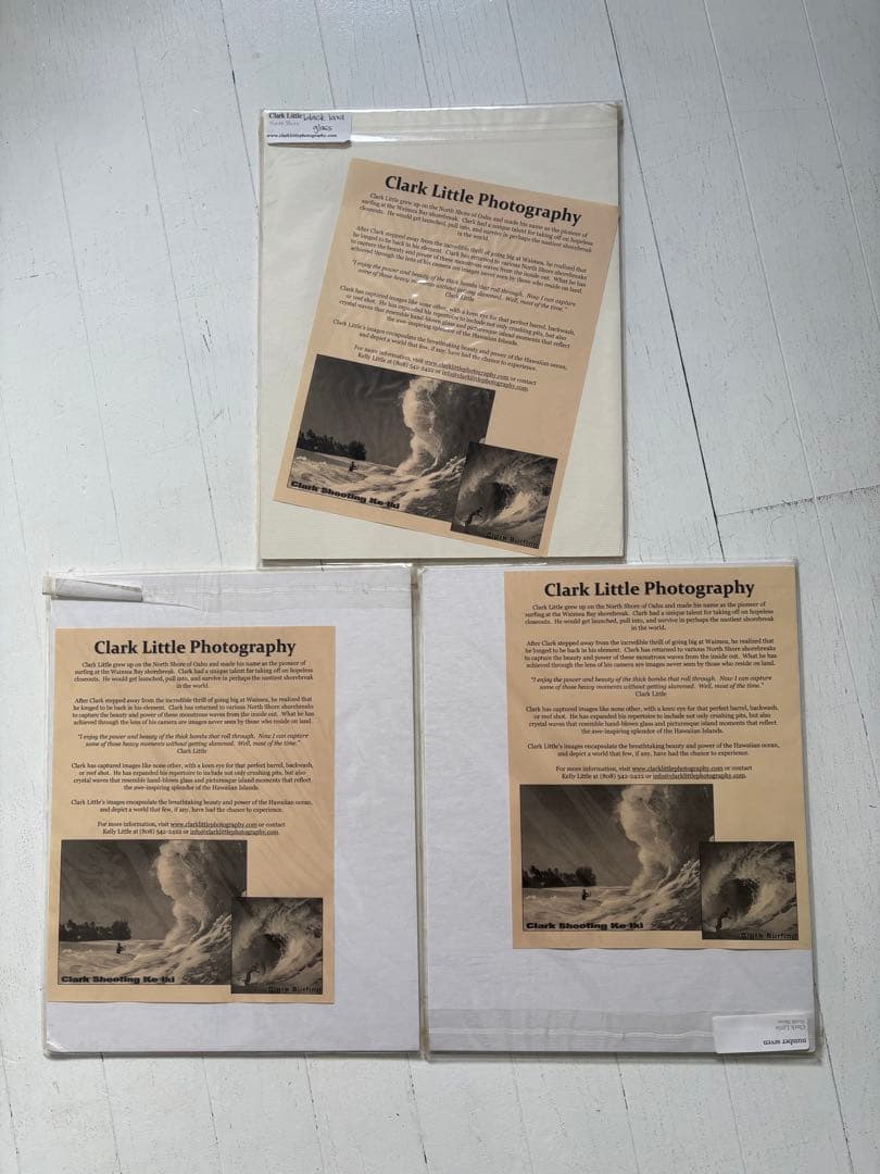 ハワイ　写真家　クラークリトル 絵　海　ノースショア　波　サーフィン