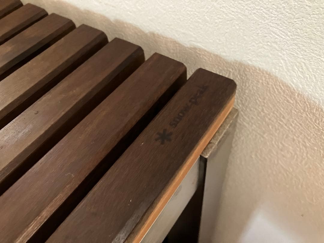 【手渡し限定】 Peak ガーデンテーブル・ウッドトップ2枚・ベンチ2脚