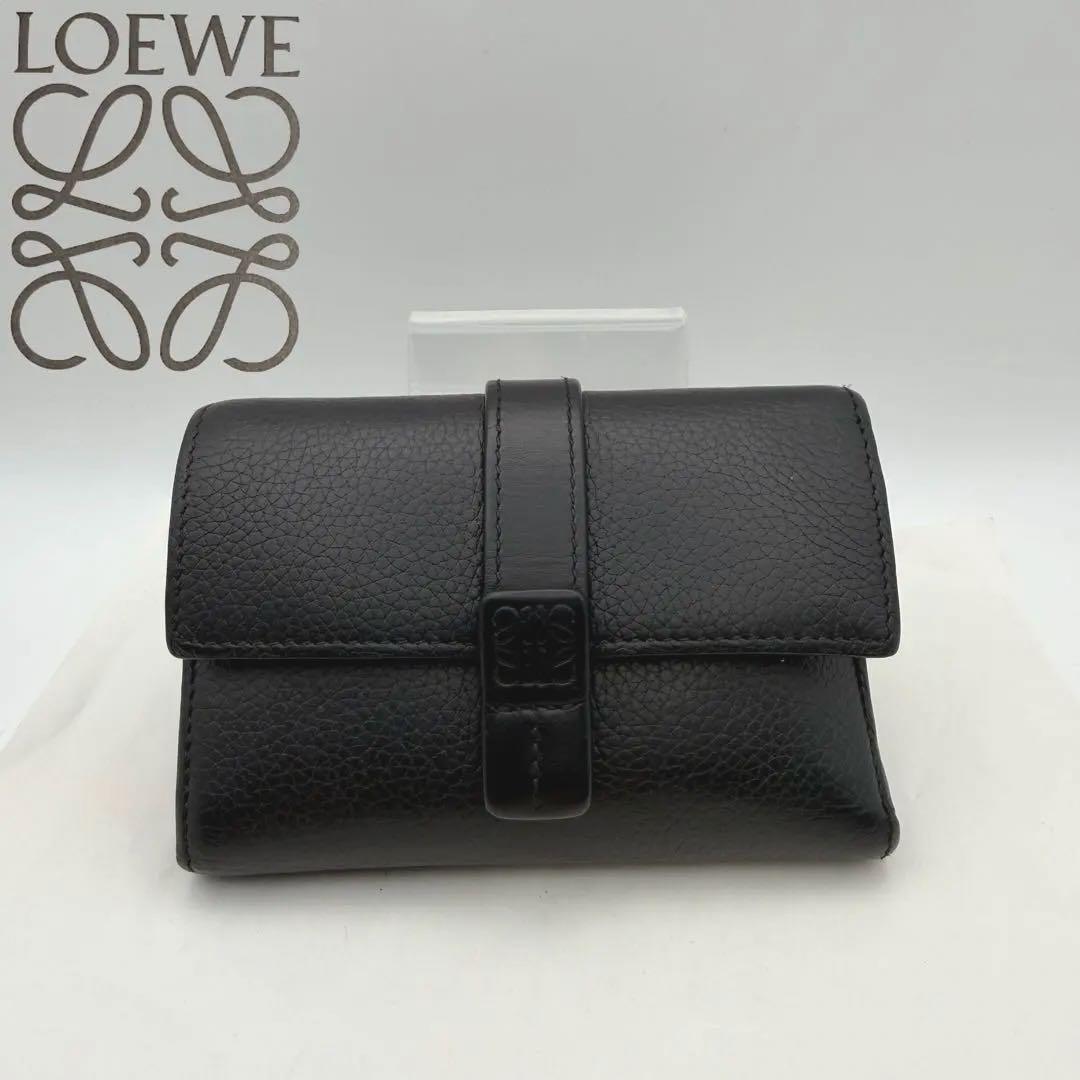 LOEWE ロエベ 財スモールバーティカルウォレット ファスナー 三つ折り