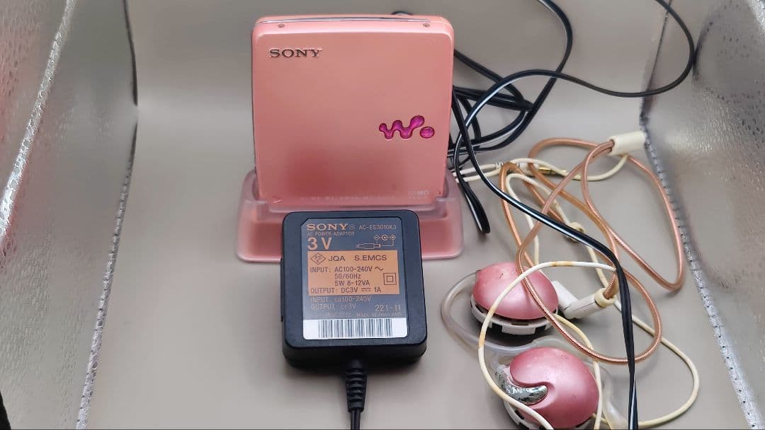 SONY MDプレーヤー ピンク MZ-EH50 充電器・イヤフォン付き