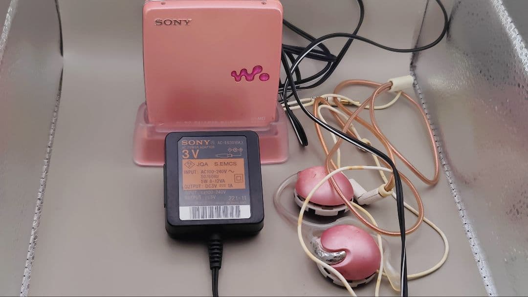 SONY MDプレーヤー ピンク MZ-EH50 充電器・イヤフォン付き