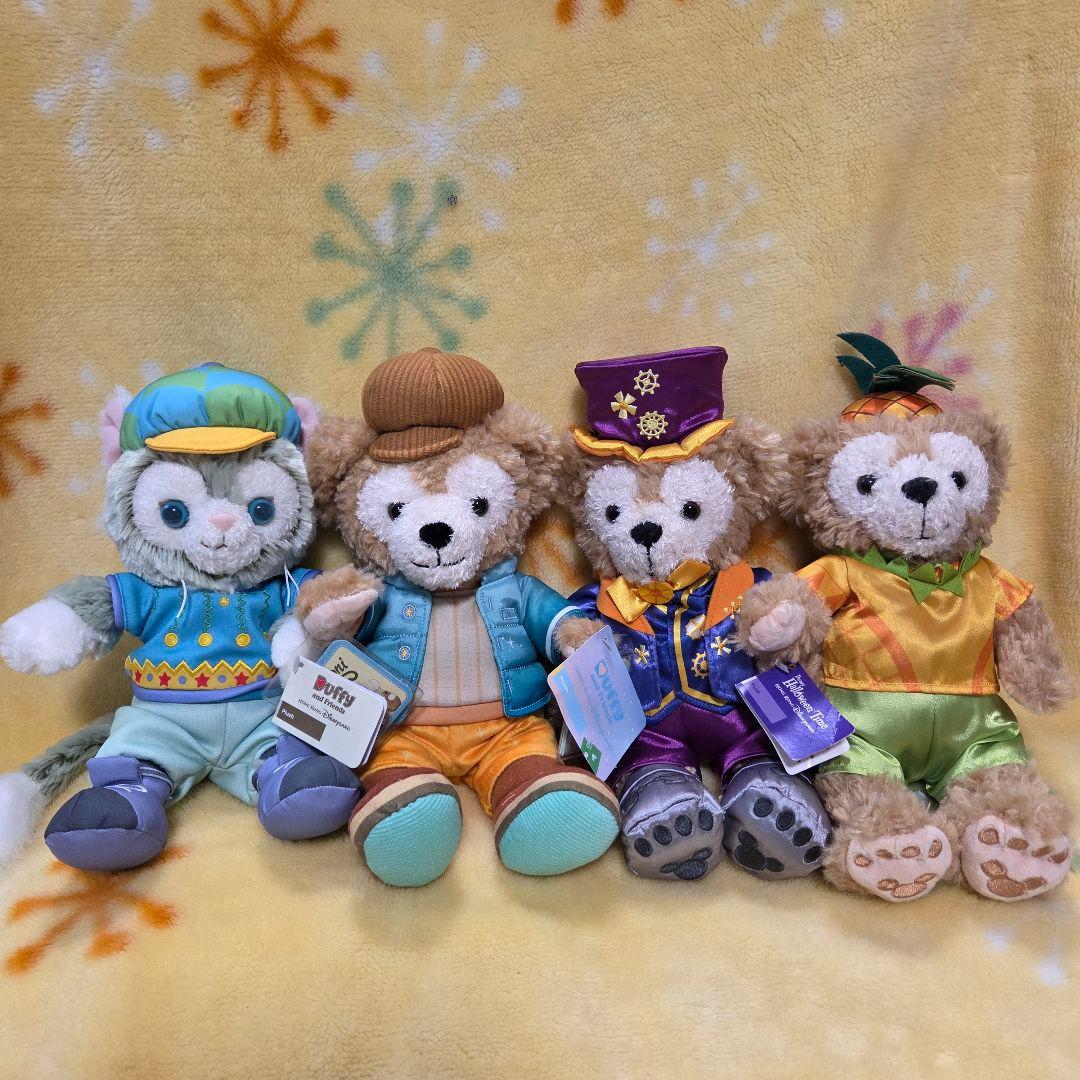 香港ディズニー　ダッフィーアンドフレンズ　ぬいぐるみ　４体