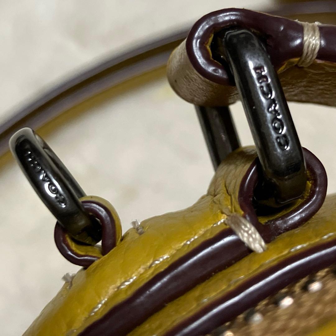 COACH スヌーピー ラウンドショルダーバッグ