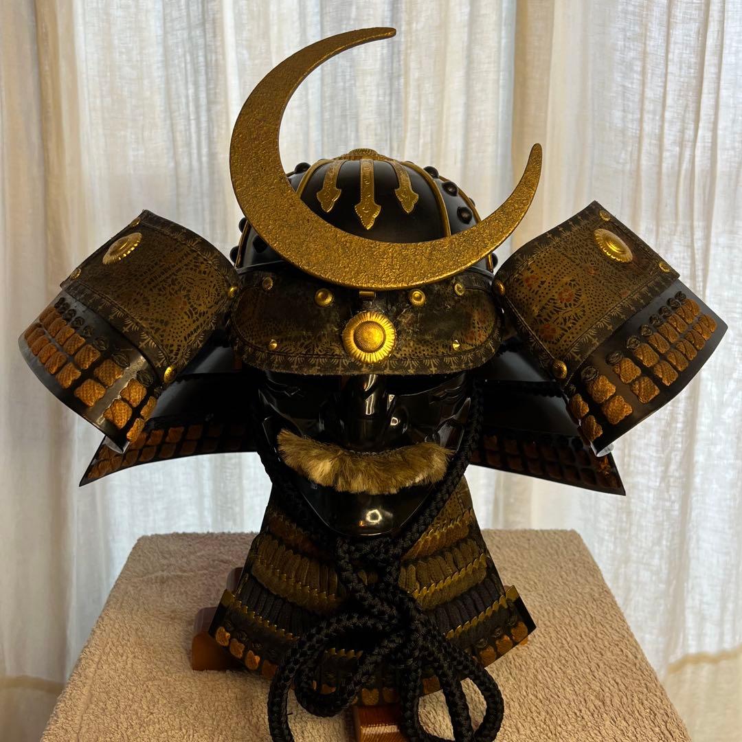 美品！『薩摩丸武工房製』【現代　甲冑 等身大】黒色胴当世具足一式　『日本 鎧』