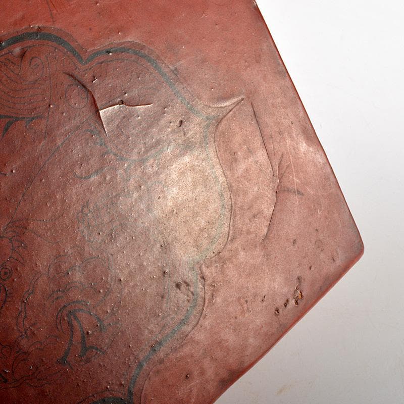 中国　漆塗　花鳥図　印材箱　小物入　C　R6454