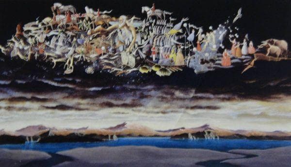 神田哲雄、『～NOA～』、希少画集より、状態良好、新品木製額・額装付