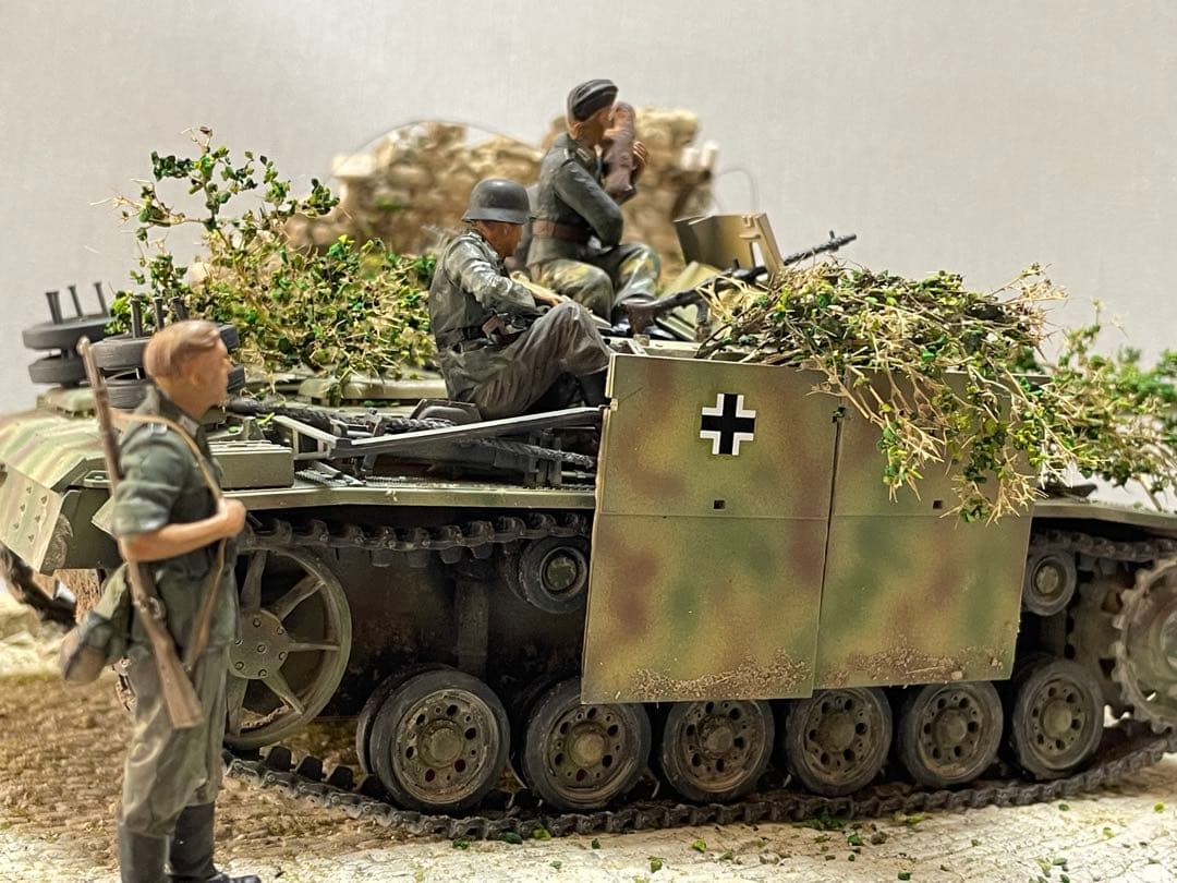 戦車ジオラマ　1/35 ドイツ3号戦車突撃砲