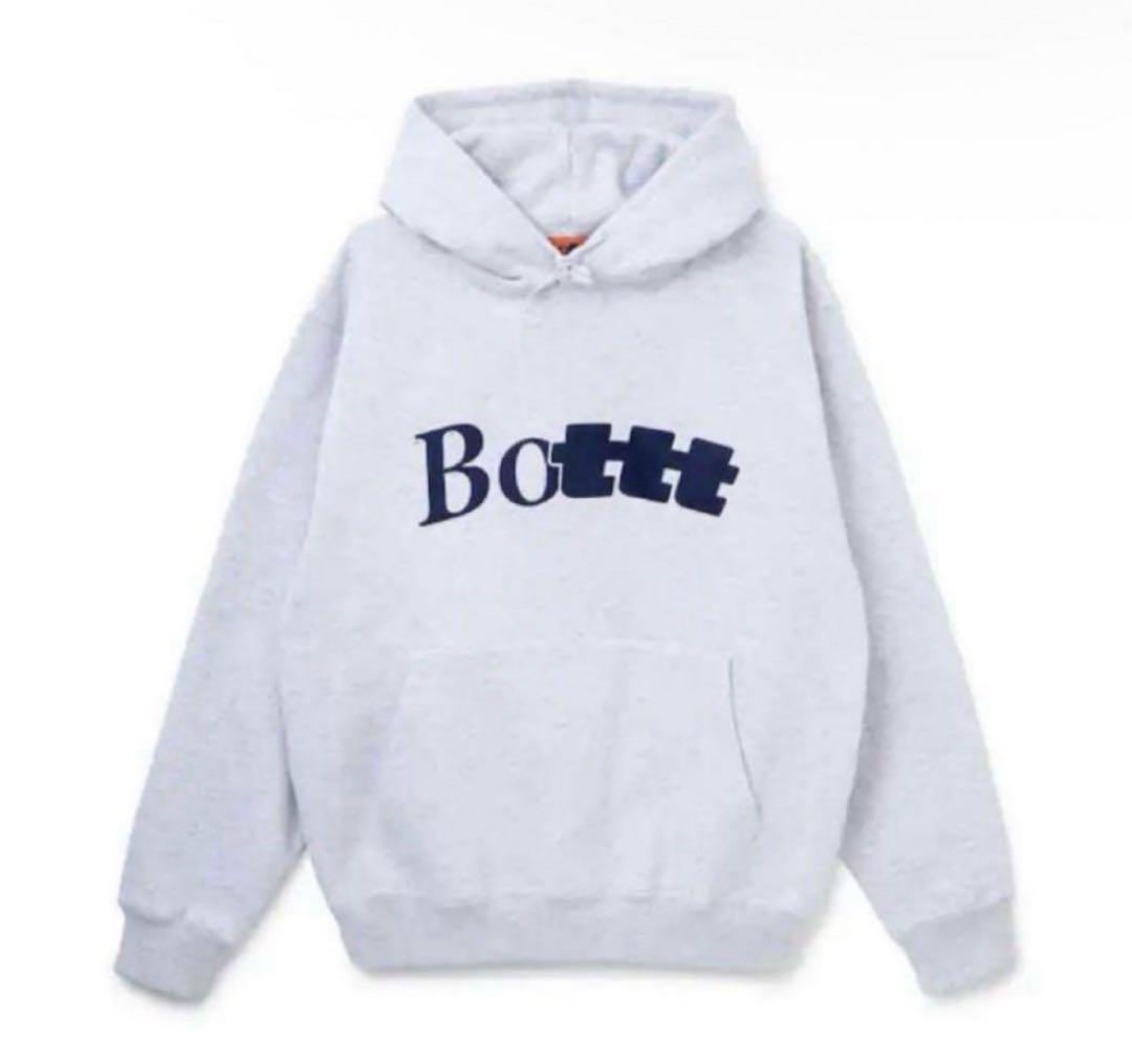 Botttグレー フード付きパーカー L