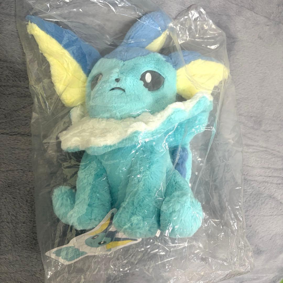 【タグ付き】シャワーズ　ふわふわ抱きぬいぐるみ