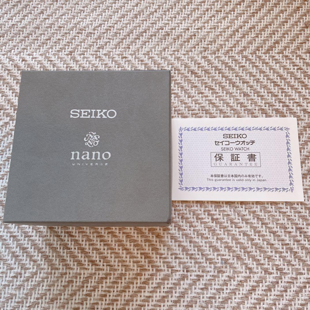 【お値下げ中】SEIKO✖︎ナノユニバース クロノグラフ 腕時計 ブラック