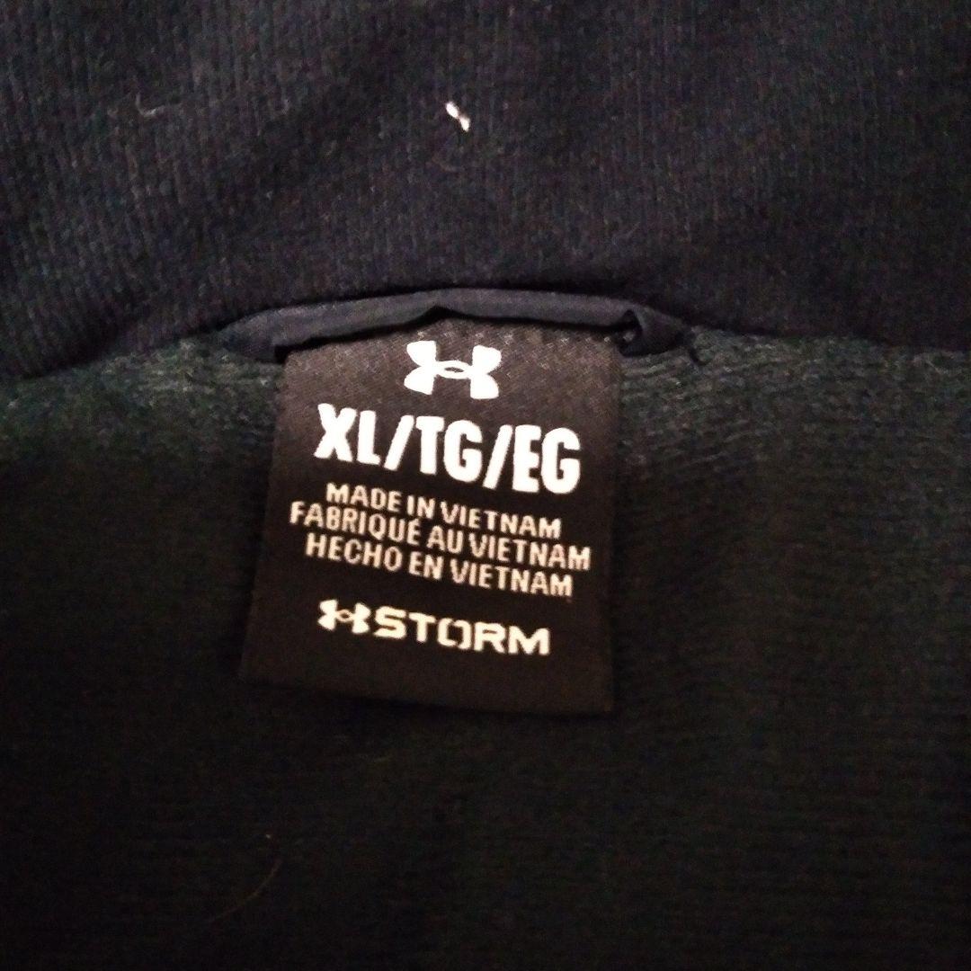 美品 アンダーアーマー ベンチコート ロングコート XLブラック 黒