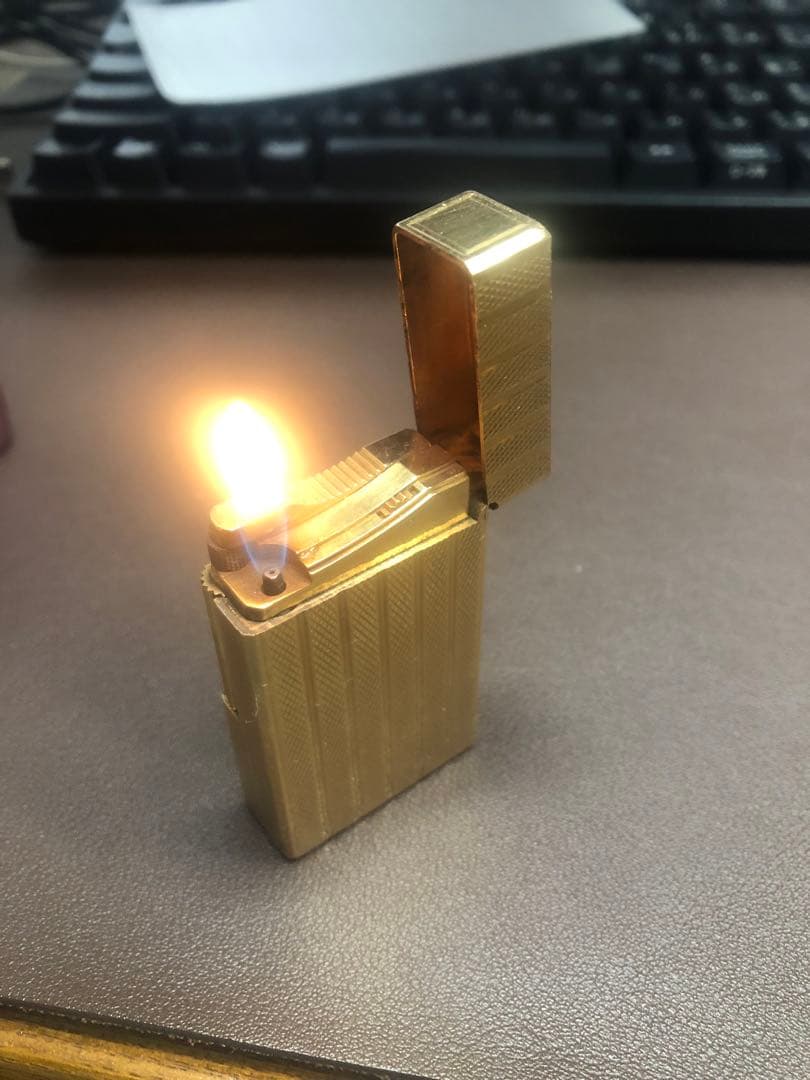 Dupont デュポンライター(ゴールド)ガス注入アダプター付き