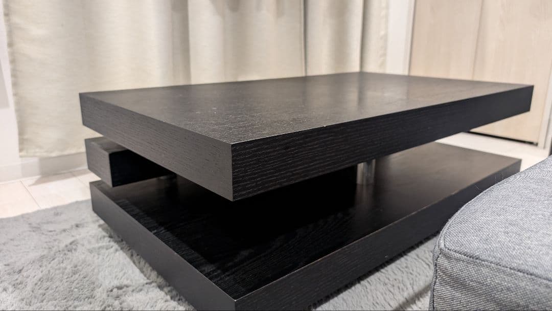 おしゃれ　 ローテーブル 木目ブラック